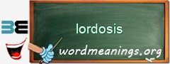 WordMeaning blackboard for lordosis